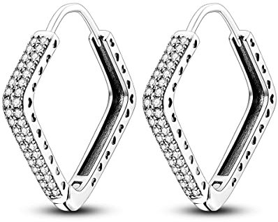 NARMO 925 Sterling Silber Ohrringe quadratischer Ohrringe für Frauen