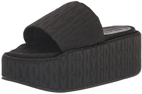 DKNY Damen Everyday Vyra-Platform Slid Sandalen, Schwarz/Schwarz Combo, 40.5 EU