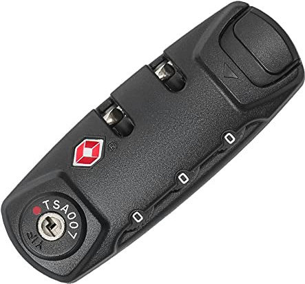 Ttiy Customs Lock 3-stelliges Zahlenschloss TSA007 Koffer-Taschenschloss, tragbares Reise-Vorhängeschloss Hardware-Sicherheitsschloss für Reisen, 1 Stück