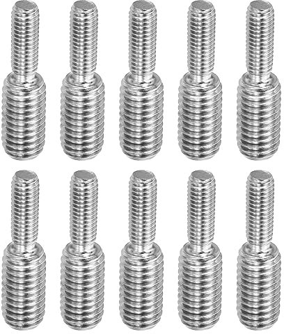 PATIKIL Da M5x0,8 a M8x1,25 Doppia Estremità Filettata Perno Vite Bullone, 10pz 304 Inossidabile Acciaio Asta Bulloni Filettatura Riduttore Adattatore per Mobili Ferramenta, 30mm Lungo