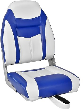 COSTWAY Sedia Barca Pieghevole, con Cuscino (Blu, 1)