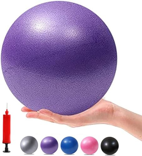 MOMPLUS Pilates-Mini-Yoga-Barre, klein für Zuhause, Stabilität, Quetschtraining, Physiotherapie, verbessert das Gleichgewicht mit Pumpe, Lila, 15,2 cm