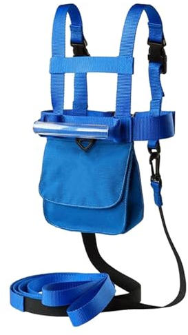 Harilla Kinder-Ski- und Snowboard-Tragegurt-Trainer, Ski-Training, langlebig, zum Unterrichten von Skiern, sicheres Skifahren Lernen, Ski-Schultergurt zum, Blau