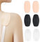 Lotbun 6pcs Antiscivolo spalline reggiseno Cuscinetti In Silicone, fermo per la spallina del reggiseno（Color Carne,Nero,Bianco