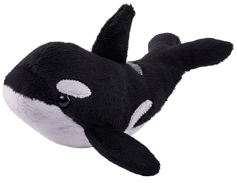 Wild Republic Pocketkins Eco Orca, Plüschtier, 12 cm, Plüschspielzeug, Hergestellt aus recycelten Materialien, Umweltfreundlich, Schwertwal