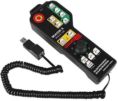 FUZHUI Manuelle Steuerung, Achsen-Steuerung, USB-Anschluss, Controller, Mach3 USB-Handbetätigung für CNC-Controller, Ergonomische Multifunktions Jog-Pendant für Graviermaschinen