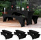 Drei 3er-Set Biertischhussen 220 x 50 x 70 cm, hussen bierzeltgarnitur, schwarz, Stretch-Bezüge für Biertisch-und Bankgarnituren, Bierbankhussen, Spandex-Bierzeltgarnitur für Bankett