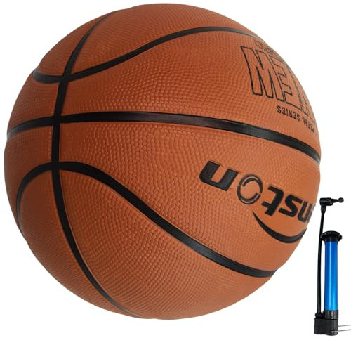 Senston Basketball Größe 7 mit Pumpe Indoor Outdoor Basketbälle für Training, Spiel