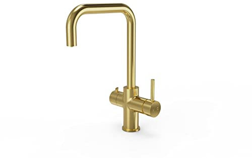 4 in 1 Instant Boiling Water Tap, Filtered Boiling & Cold Water Kitchen Tap, 2.4L Boiler Unit and Filter Set | Instant hot Drink 4 in 1 Tap (Brushed Brass)