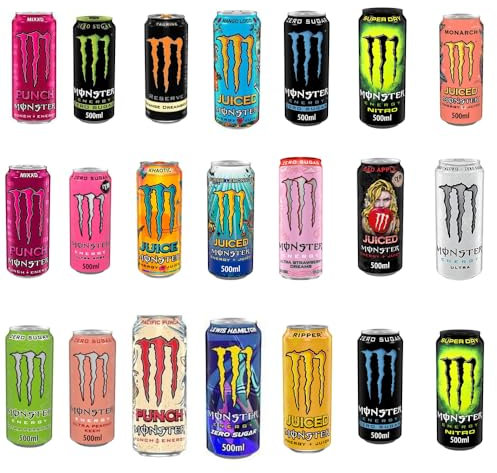 Monster Energy Drink 12 Assorted Flavours 500ml Monster Energy Drink Zero Sugar Monster Energy Drink Juiced All Flavours 1Pc Each - 12x500ml Bundle Boxed Bhakti Trading Ltd