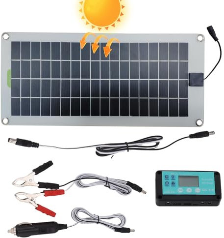 Chargeur de batterie solaire pour camping-car – Chargeur solaire portable, mainteneur de batterie solaire de voiture, chargeur de panneau solaire, chargeur de batterie solaire, chargeur solaire pour