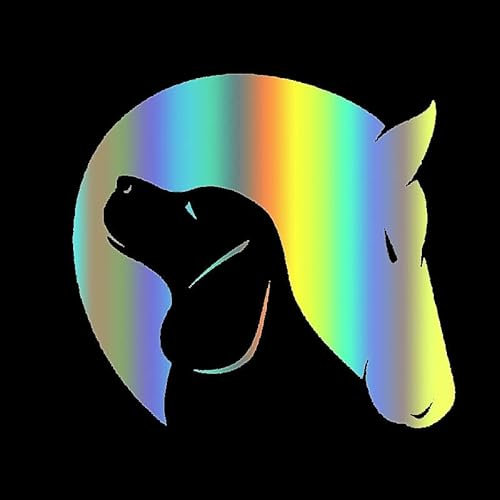 Z235# Auto Aufkleber Hund und Pferd Freundschaft Liebe wasserdichte Vinyl Aufkleber Auto Zubehör Pegatinas para Coche DIY Auto Styling