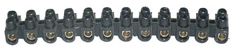 Regleta de conexión Negra 35mm, 80A; Ideal para instalaciones eléctricas y Conexiones seguras en entornos industriales.