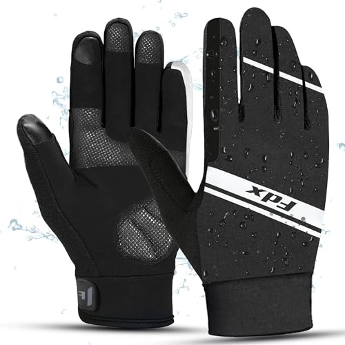 FDX Waterproof Cycling Gloves Thermal Mittens for Skiing Running Hiking | Keep hands warm and dry with waterproof thermal gloves, offering touchscreen control for cycling, running, skiing and hiking