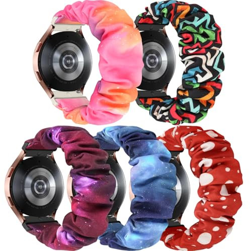 DKGKOO Bracelet de montre chouchou 20 mm Samsung Galaxy Watch 5/Pro, Grande taille, Coton