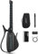 Enya CYBER-G Saitenlose Smart-Gitarre, tragbare Reisegitarre, Hunderte von Instrumentensounds, eingebauter Lautsprecher und Drum Machine, schnelles Lernen (Black)