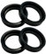 JZSMY Prevent Leaks Gasket, Inlet & Outlet Seal Set for Intex Pure Spa, Perfect Gasket Between Connectors. Seals Gaskets for Simple Spa 11699 Ensure Seamless Water Flow (4Pcs Black)