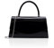 Larcenciel Pochette Nera, Borsa da Sera in Vernice con Catena Rimovibile, Borsa a Mano Clutch a Manico Alto, Elegante Borsa a Tracolla per Matrimoni, Cerimonie, Prom, Festa, 23x12x7CM