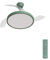 CREATE / WIND CLEAR STUDIO M/Ventilador de techo con luz verde sage con mando / 40W, Temporizador, Ø 108 cm, 6 velocidades, aspas retráctiles, 3 temperaturas de luz, función verano-invierno