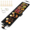 COSTWAY Plancha Électrique XXL 1800W, Barbecue Electrique avec Revêtement Antiadhésif, Thermostat Réglable, Gril de Table Lavable avec Poignée Rembourrée pour 8 Personnes, 90 x 22 cm, Noir