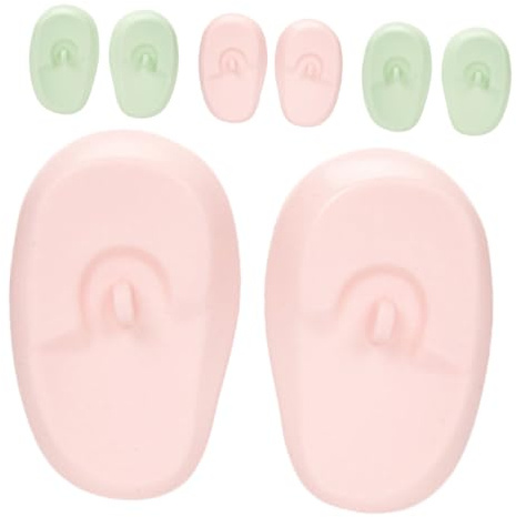 Homoyoyo 4 Paar Silikon Ohrenschützer Zum Haarefärben Hochtemperaturbeständig Ohrkappen Für Heimgebrauch in Pastellrosa Und Mintgrün