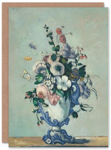 Artery8 Paul Cezanne Art Card Flowers in a Rococo Vase Still Life
