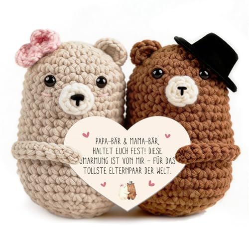 Giftota - Geschenke für Eltern - Schwangerschaft verkünden Mama & Papa - Überraschung werdende Eltern - Pocket Hug - Glücksbringer - Kleine Geschenke - Muttertag - Vatertag - Hochzeitstag