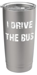 Ich fahre den Bus Doppelwandiger Edelstahl-Thermobecher