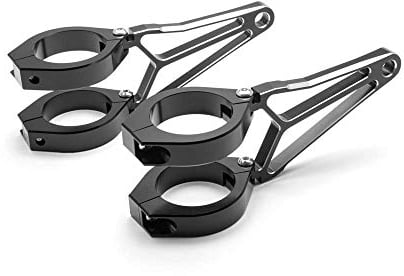 Gabel Montiert Motorrad Scheinwerfer-Halter 56mm - 57mm Razor Stil Hochwertig CNC Bearbeitet Aluminium - Paar