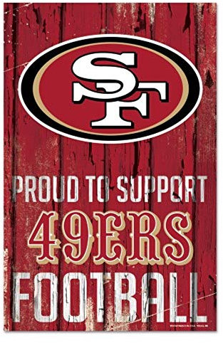 WinCraft NFL San Francisco 49ers SignWood Stolz, Teamfarbe, 11 x 17 cm