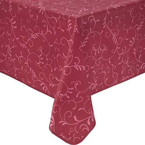 Erwin Müller Tischdecke Essen abwaschbar Burgund Größe 130x250 cm