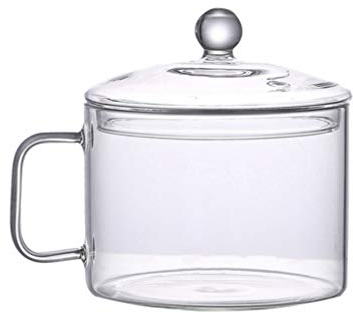 UPKOCH Verre Clair Pot de Cuisson résistant à la Chaleur cuisinière Casserole Casserole Multifonction ragoût Pot instantané pour la Cuisine à Domicile Restaurant 13 cm