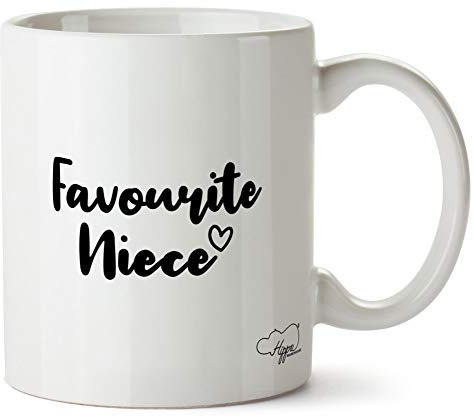 Hippowarehouse Favourite Niece Printed Mug Cup Ceramic 10oz