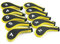 TOHMLAPE 10pcs Number printing Long Neck Golf Club Iron Covers Head Covers Set with Zipper for Irons Callaway Ping, Black/Yellow