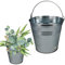 Zinkeimer Blecheimer verzinkt Wassereimer Metall Deko Asche Pflanzen Eimer 10 Liter 1 St.