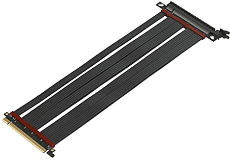 LINKUP - Extreme4+ PCIe 4.0 X16 Riser-Kabel [RTX4090 RX6950XT x570 Z690 Getestet] Twinax Abgeschirmt Vertikale Montage Gaming-PCI Express Gen4 | Gerade Buchse (60cm) TT-Kompatibel