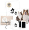 memoryPRINTS.® Pfotenabdruck-Set Hund und Katze | Tintenfreie Pfoten | Geschenk Haustier Besitzer | 2X Stempelkissen M Abdruck ohne Kontakt