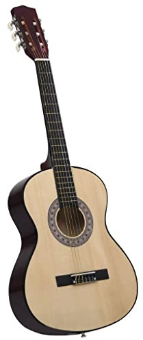 Akustik Guitar Konzertgitarre Klassikgitarre Klassische Gitarre Classical Series Acoustic Guitar Reisegitarre aus Holz, für Erwachsene Kinder Anfänger, Helles Holz 4/4 39