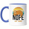 Hey!Print Nope Not Today Tasse Blau Büro Entspannung Yoga Süßer Faultier Geschenkidee Work-Life-Balance