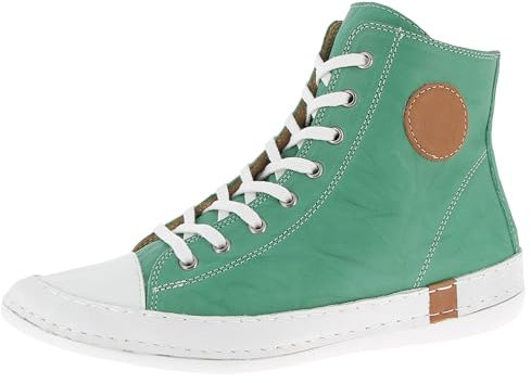 Andrea Conti Damen High Top Sneaker, Jade, 42 EU
