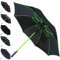 COLLAR AND CUFFS LONDON 95KPH Paraguas de Golf Extra Grandes XL Antiviento Automático Hombre Mujer - Paraguas Largo Originales Resistente Fuerte Prueba de Viento - Fibra de Vidrio en Verde - Negro
