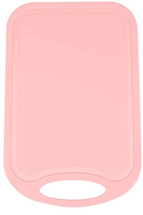 Barabesty Planche à découper en plastique antidérapant avec trou de suspension Rose