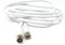 DRUT 1.5m RF TV Aerial Male to F Type Connector Male Plug Coaxial Coax Cable, Lead, 75 Ohm, 3C-2V 5ft White Nickel Connectors