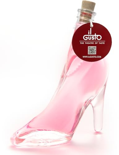 IL GUSTO Pink Tequila Gift - Miniature Lady Shoe-Shaped Glass Bottle - 40ml - 35% Alc