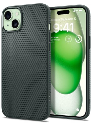 Spigen Liquid Air Case Compatible with iPhone 15 - Abyss Green