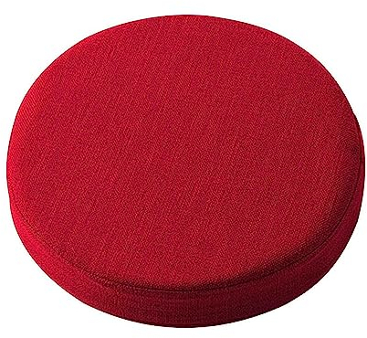 Dicke, runde Stuhlkissen, rund, waschbar, Stuhl-Sitzkissen für drinnen und draußen, Esszimmer, Terrasse, rutschfestes Stuhlkissen (40 x 40 x 5 cm, Rot)
