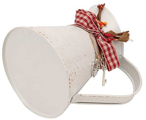 Warmhm Tischständer 1 X Blecheimer Blumentopf Schwarze Pflanzkästen Outdoor-Pflanzen Hohe Bodenvasen Krug Vase Gießkanne Für Outdoor-Pflanzen Dekorativer Blumentopf Blumeneimer Aus Eisen