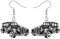 DALANE Acryl Lustige Retro Oldtimer Ohrringe Tropfen Baumeln Fahrzeug Schmuck Neuheit Geschenke für Frauen Mädchen Kinder Partei Reize (Schwarz)