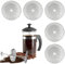 5 Pack French Press Replacement Cafetiere Filter Mesh Screen, Reusable Stainless Steel 4 Inch Filter Mesh French Press Filter for 8 Cup/ 34 OZ/ 1000 ml Coffee Tea Makers