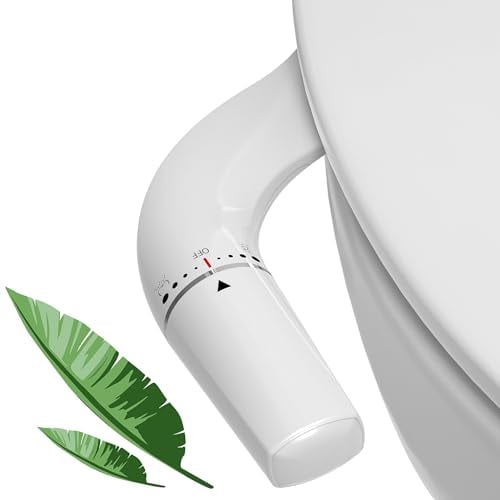 Pulvérisateur pour bidet ultra fin avec double buse non électrique,Bidet Toilette WC Pression d'eau Réglable pour Bidet wc japonais- Double buse